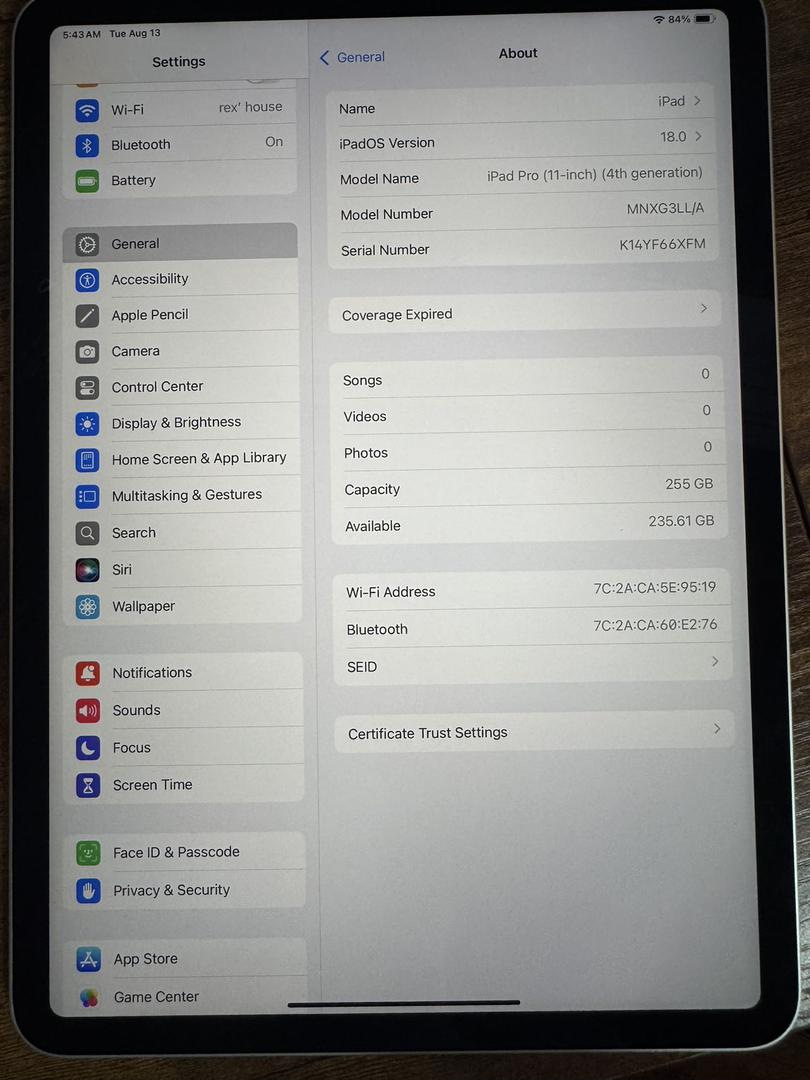 Apple iPad Pro 11" 4th Gen 2022, color Silver