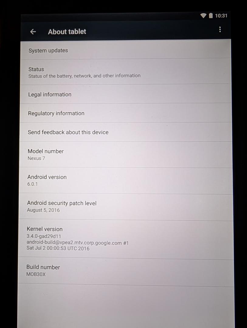 Nexus 7 2013, color Black