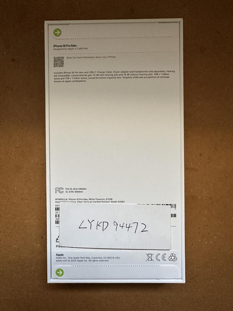 Apple iPhone 16 Pro Max, color White