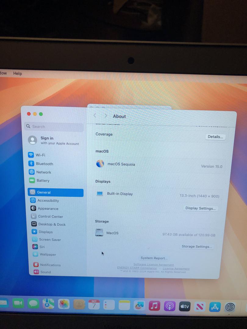 MacBook Air 2017 - 13", color Silver