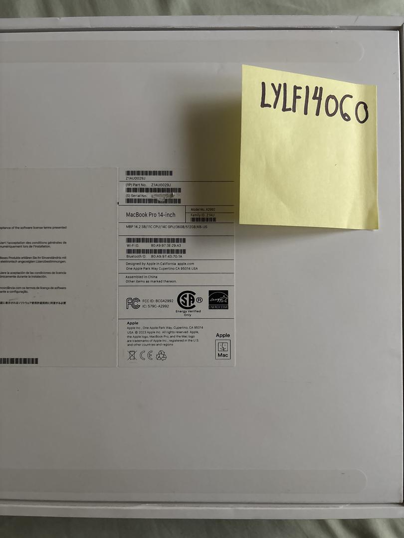 MacBook Pro Late 2023 (M3) 14" Apple M3 Pro 11core, Black, 512GB