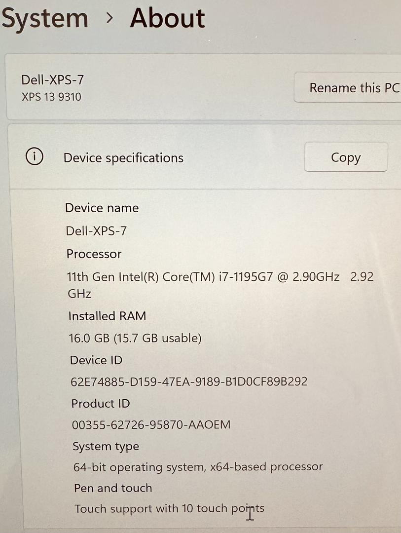 Dell XPS 13 9310 (2020), color Silver
