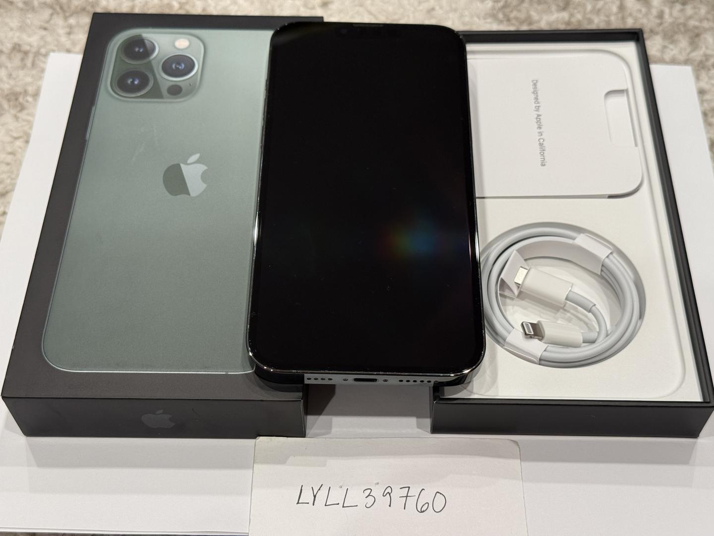 Apple iPhone 13 Pro Max Unlocked, Green, 256GB, A2484 LYLL39760