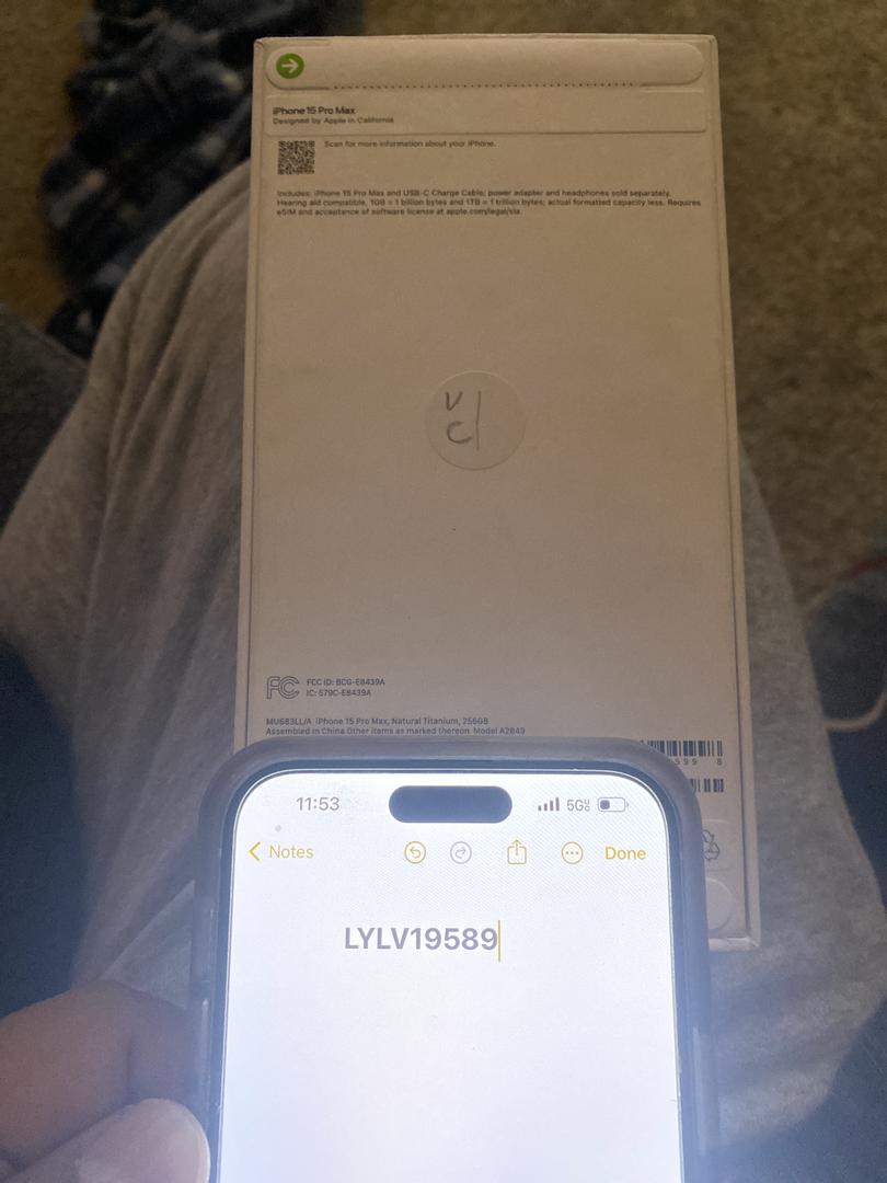 Apple iPhone 15 Pro Max Verizon, Natural, 256GB, A2849 LYLV19589