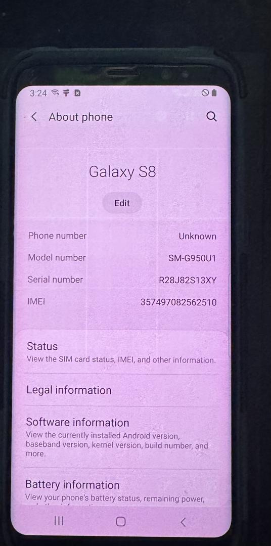 Samsung Galaxy S8, color Black