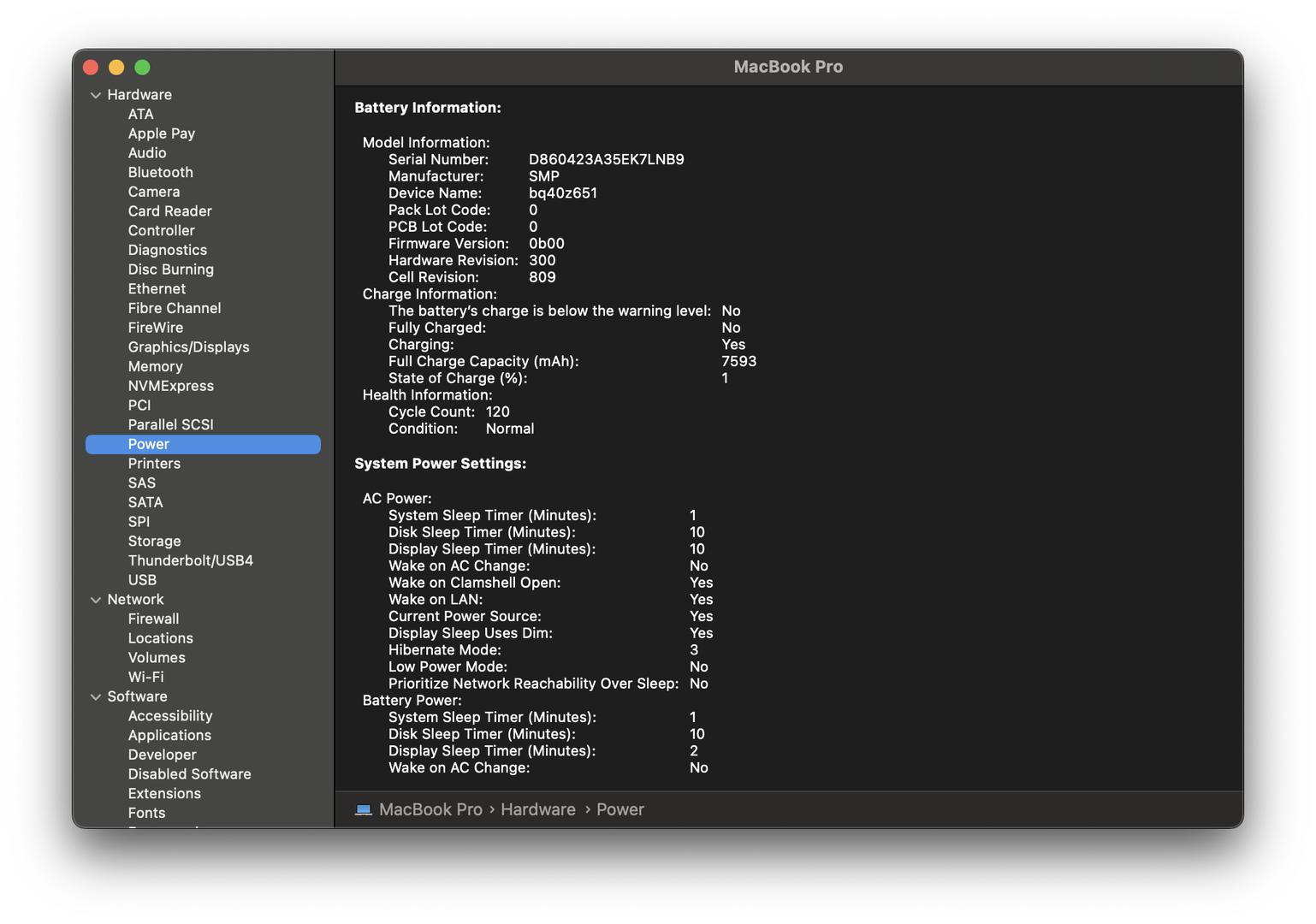 MacBook Pro 2019 - 16", color Gray