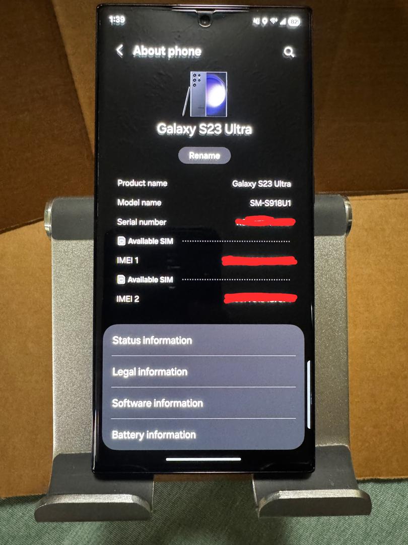 Samsung Galaxy S23 Ultra, color Black