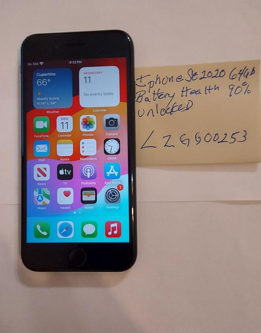 Apple iPhone SE 2nd Gen 2020, color Black