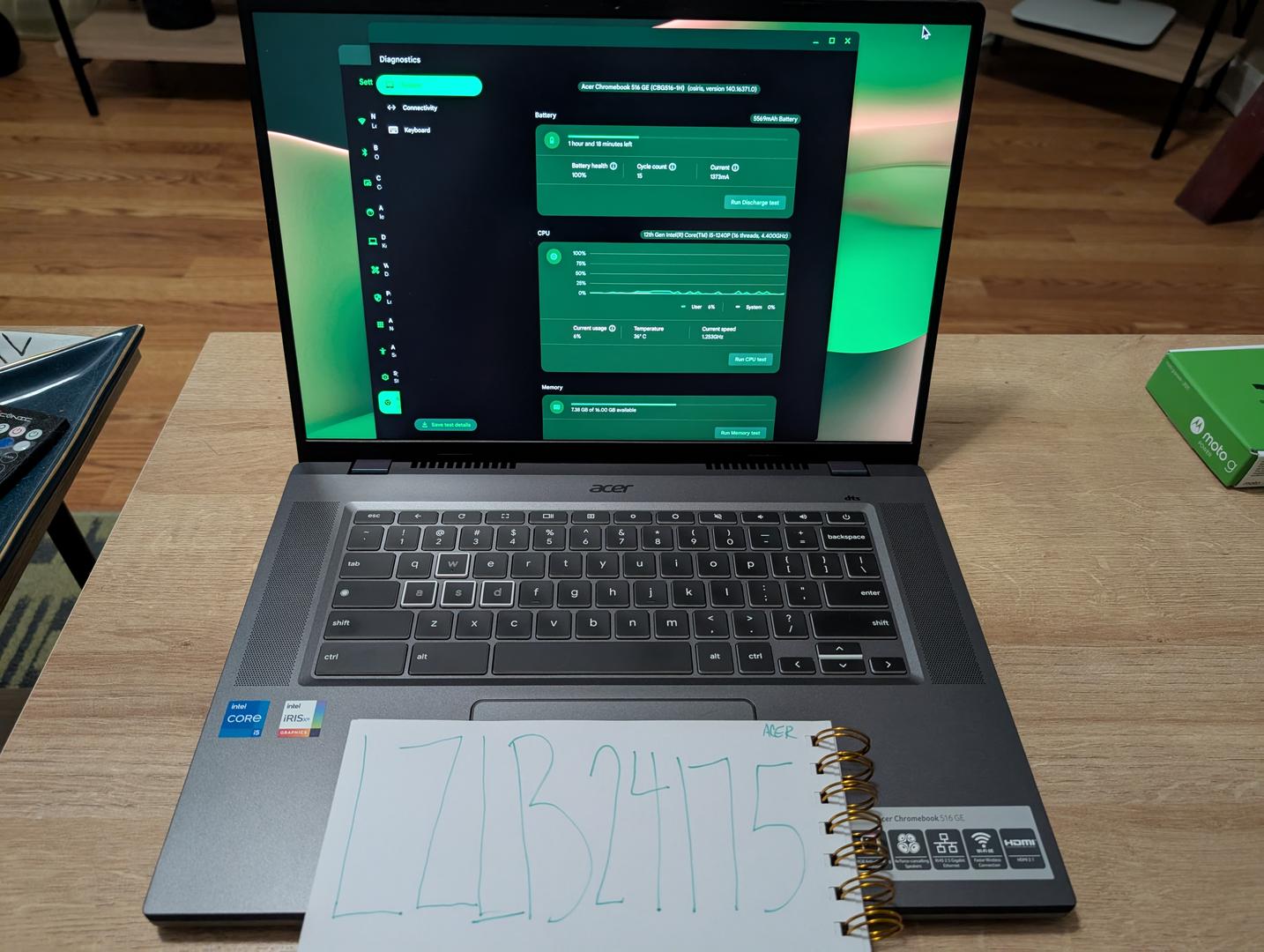 Acer Chromebook 516 GE, color Gray