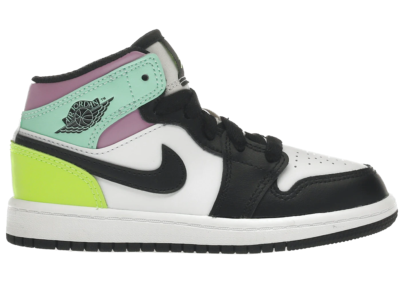 Jordan 1 Mid Pastel Black Toe (PS)