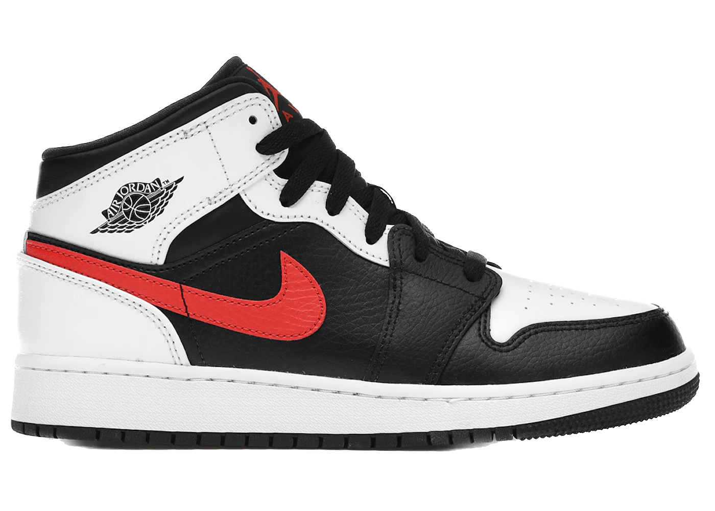 Jordan 1 Mid White Black Chile Red (GS)