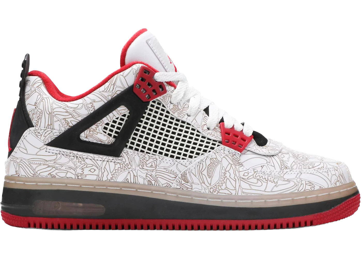 Jordan Fusion 4 White Laser