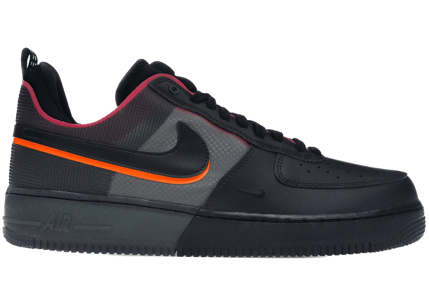 Air Force 1 React Black Black Team Orange Pink Prime