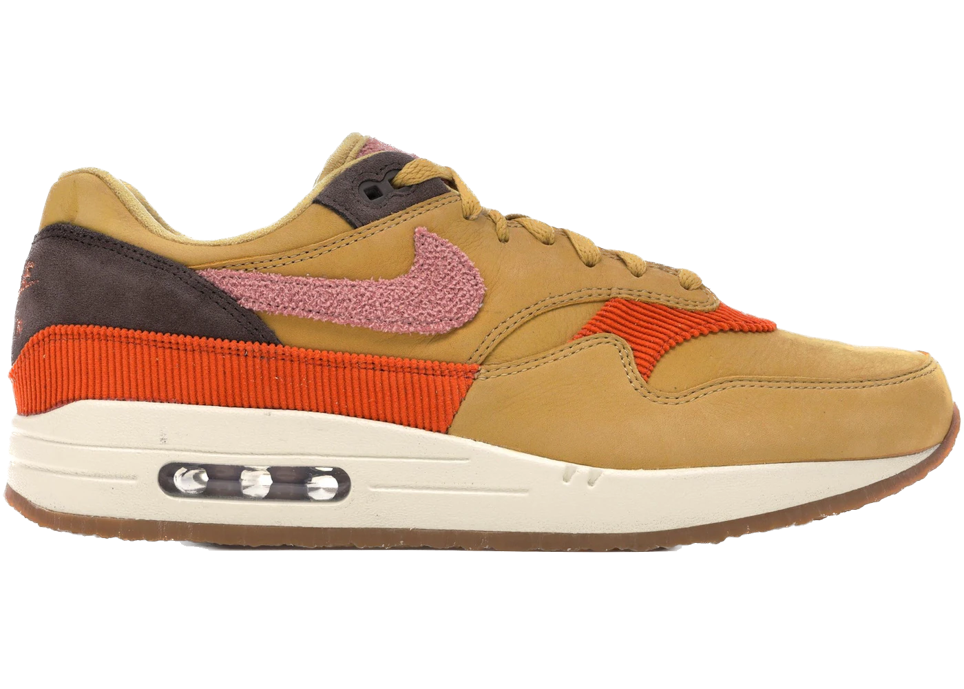 Air Max 1 Crepe Wheat Gold Rust Pink