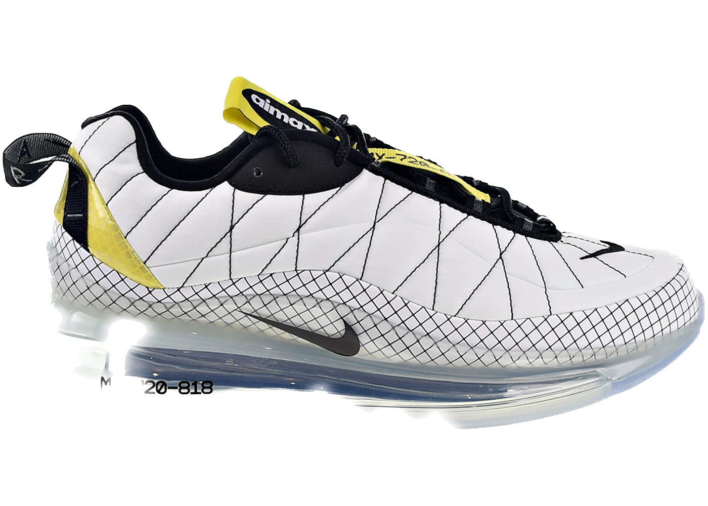 Air MX 720 818 White Black Maize