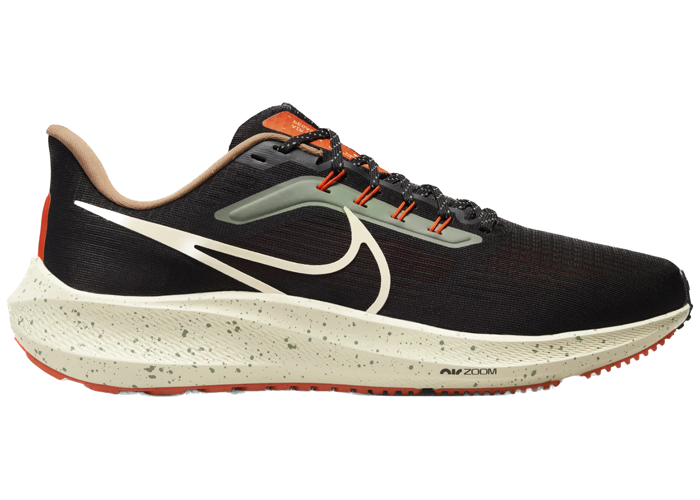 Air Zoom Pegasus 39 Black Green Safety Orange
