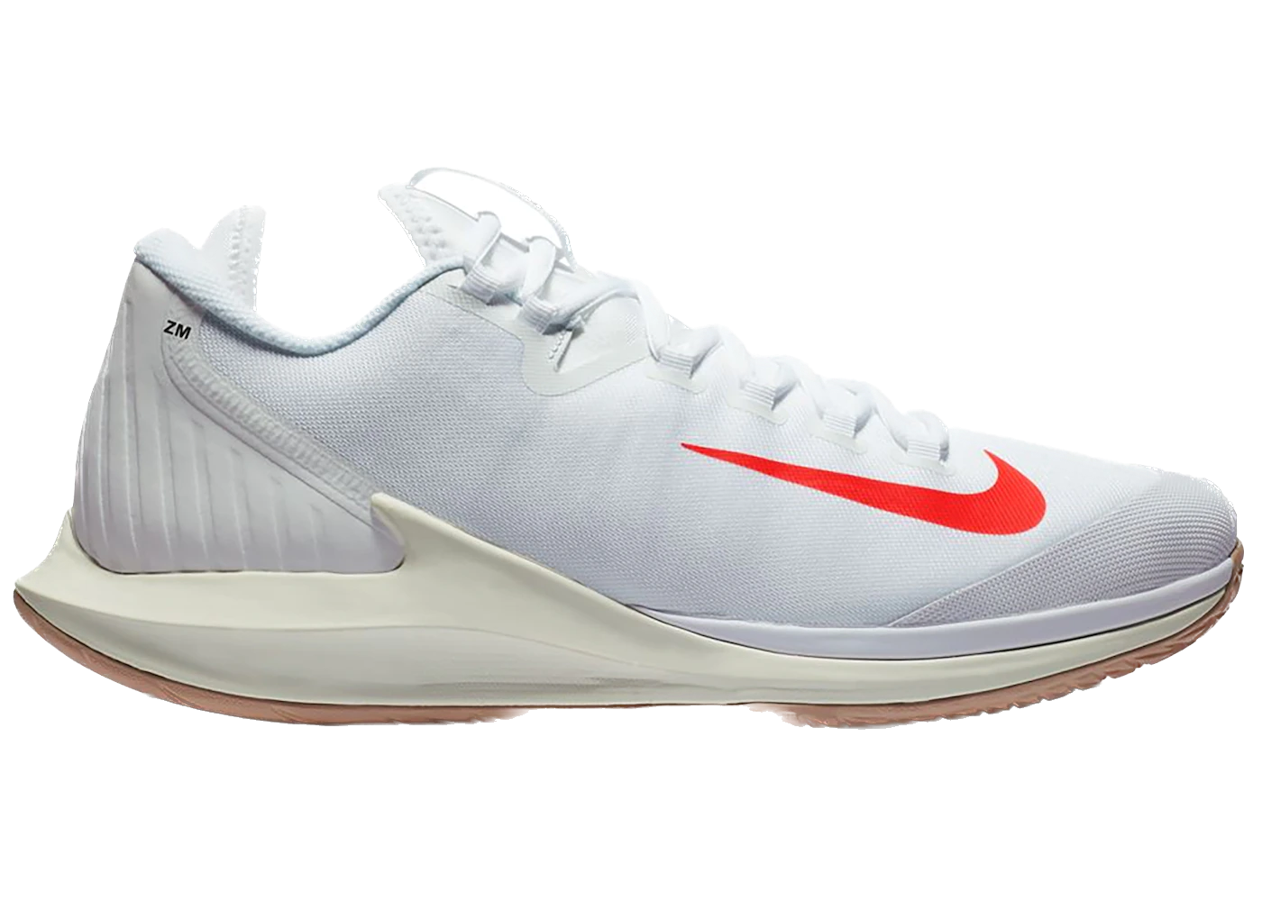 Men's air zoom zero tennis shoes white and laser crimson sales