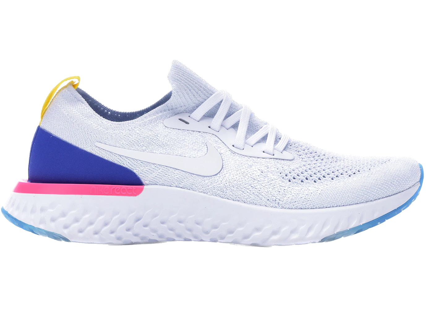 Epic React Flyknit White Racer Blue Pink Blast (Women's)