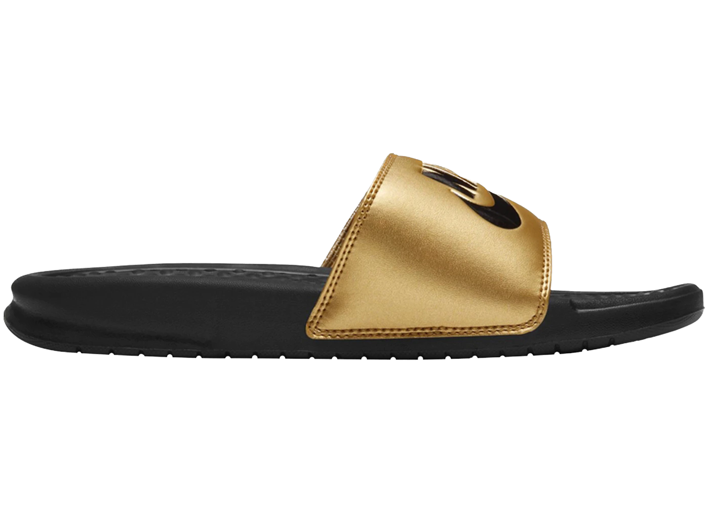 JDI Benassi Slide Black Metallic Gold (Women's)